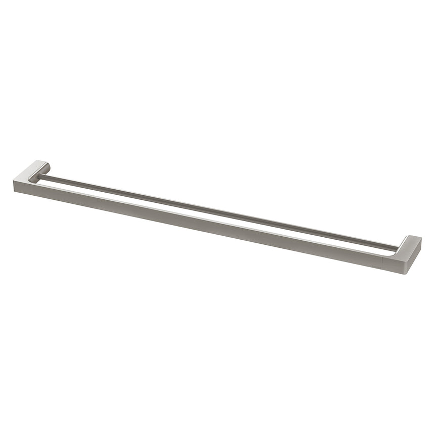Phoenix Gloss Double Towel Rail 800mm Brushed Nickel, product view