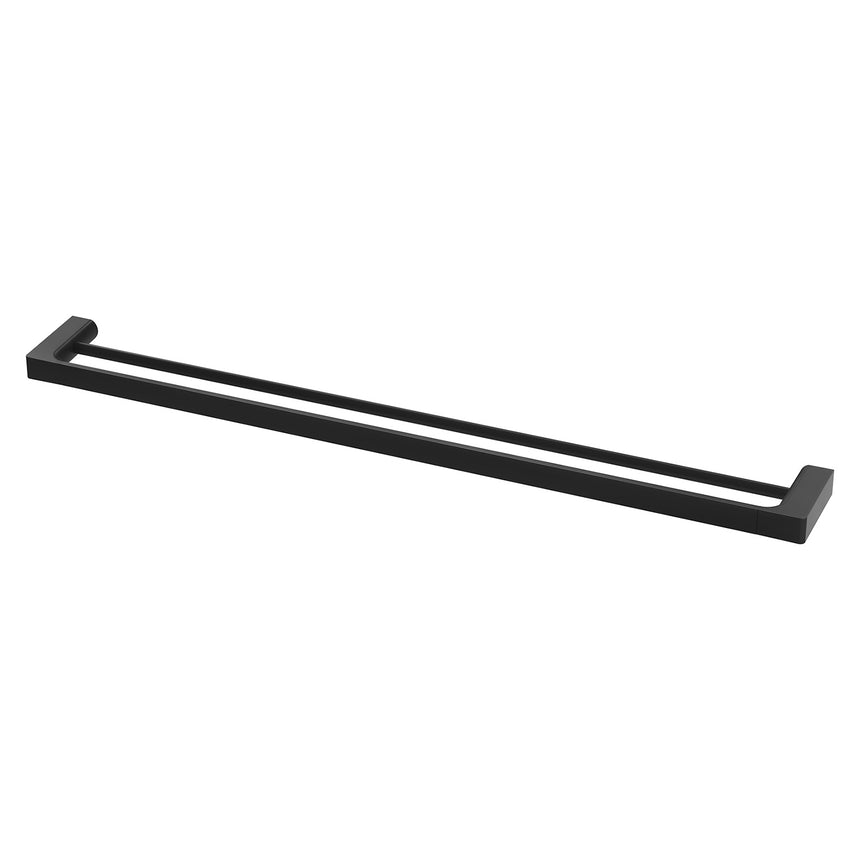Phoenix Gloss Double Towel Rail 800mm Matte Black, product view