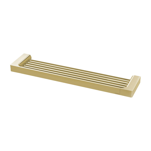 Phoenix Gloss Shower Shelf Brushed Gold, product view