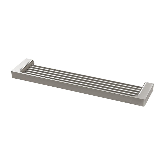 Phoenix Gloss Shower Shelf Brushed Nickel, product view