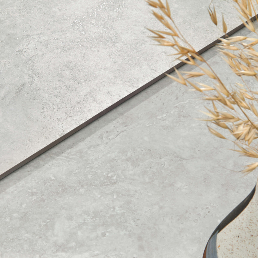 Ankara Travertine Cross Cut 1200x600 Matt Grey Travertine Look Tiles Tilemall