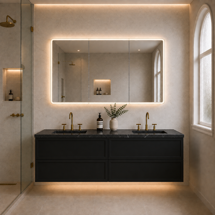 Hamilton Federation Prime Wall Hung Cabinet Matte Black