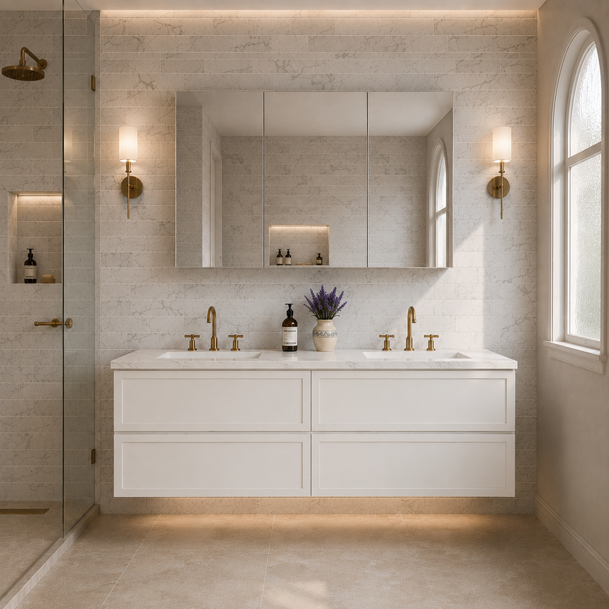 Hamilton Federation Prime Wall Hung Cabinet Matte White