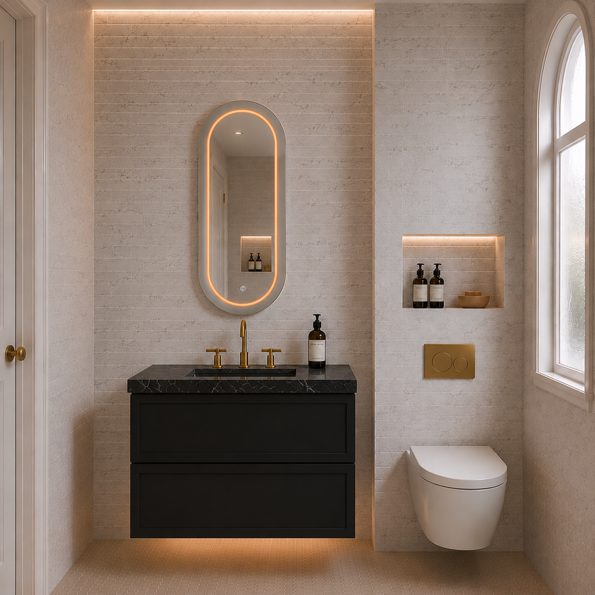 Hamilton Federation Prime Wall Hung Cabinet Matte Black