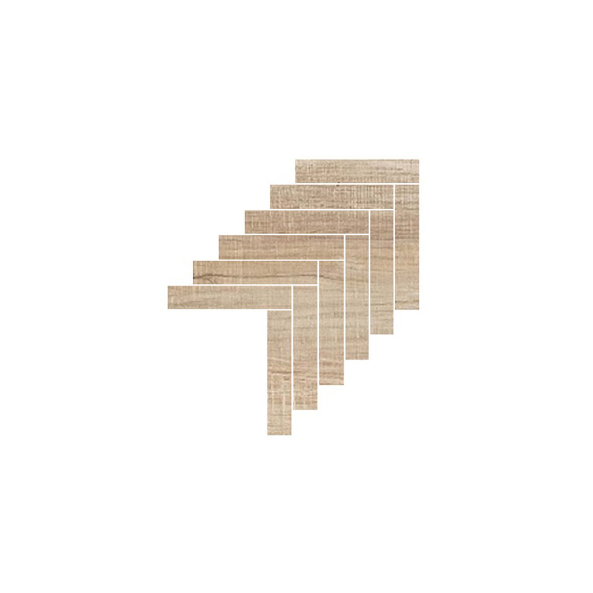 Hardwood Herringbone 352x422mm Surface Tec black butt timber-look tiles in stacked herringbone pattern by Tilemall