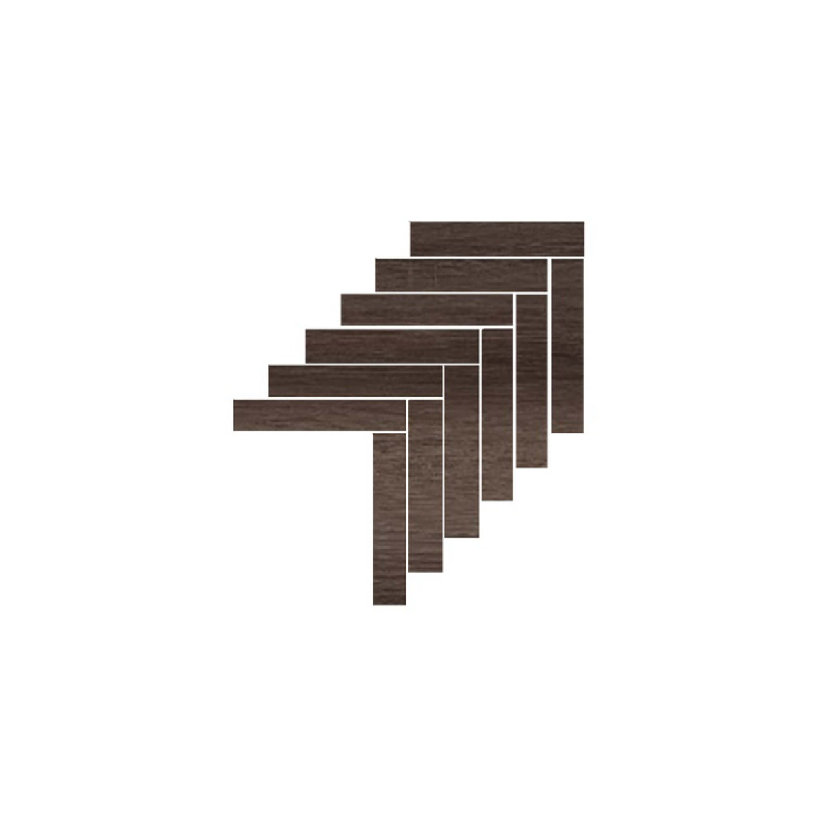 Hardwood Herringbone 352x422mm iron bark timber look tiles in stacked herringbone layout by Tilemall