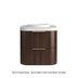 Havana Sable Walnut Fluted Wall Hung Single Basin Vanity 50mm English Edge Top
