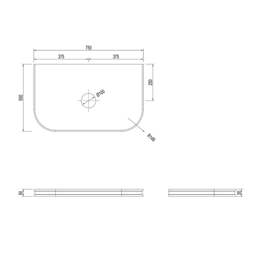 Havana Sable Walnut Fluted Wang Hung Single Basin Vanity 50mm English Edge Top