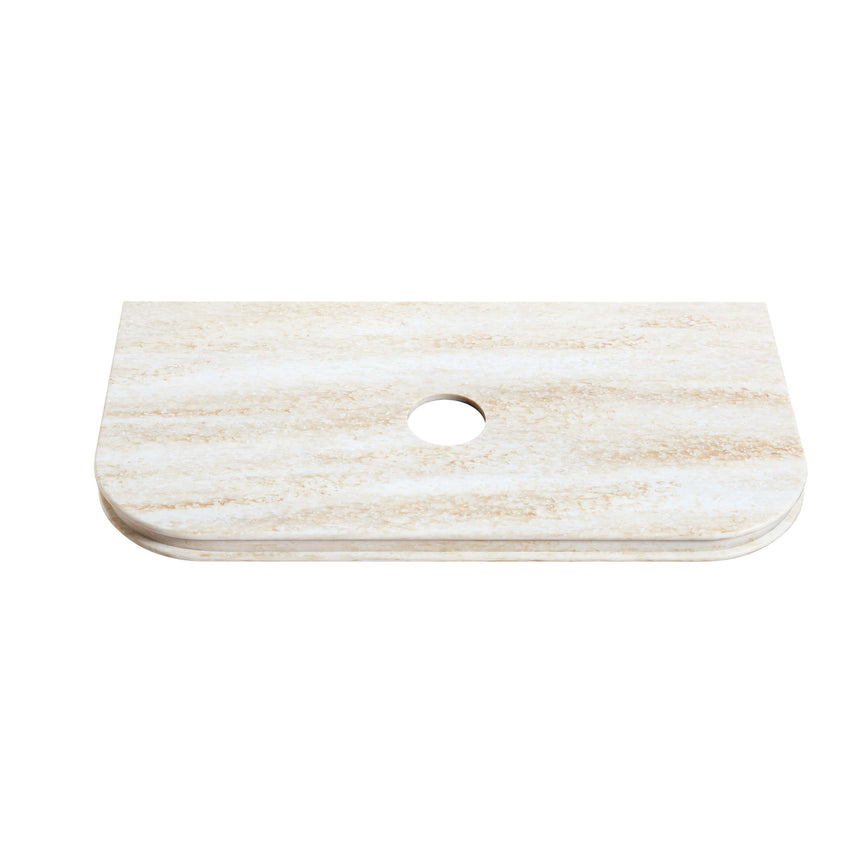 Havana Sable Walnut Fluted Wang Hung Single Basin Vanity 50mm English Edge Top