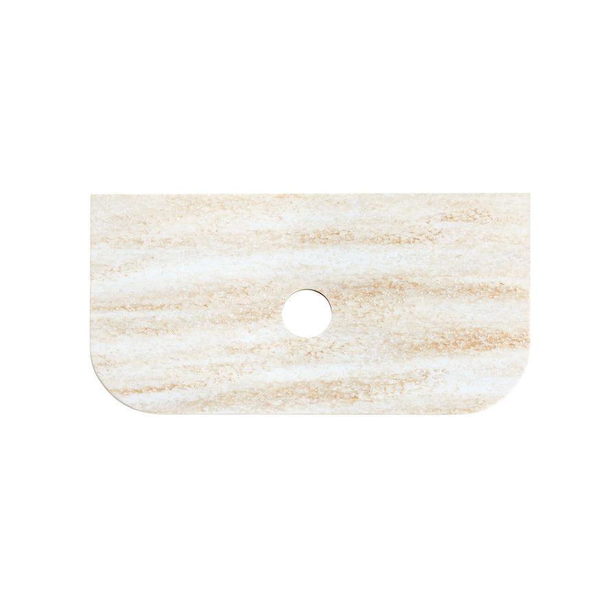 Havana Sable Walnut Fluted Wang Hung Single Basin Vanity 50mm English Edge Top