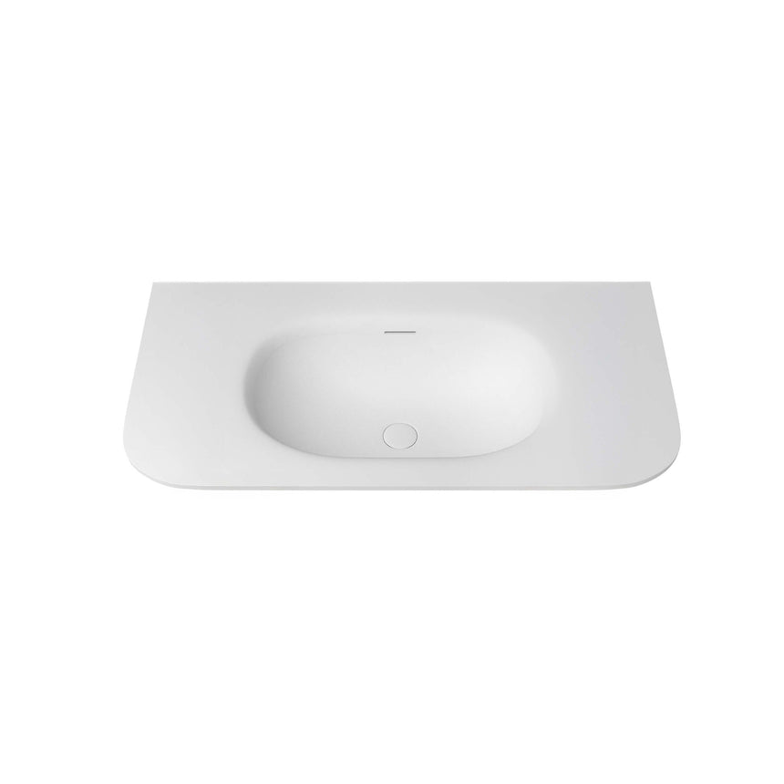 Otti Havana Woodland Oak 900mm wall hung vanity Chloe Silk top with integrated basin by Tilemall