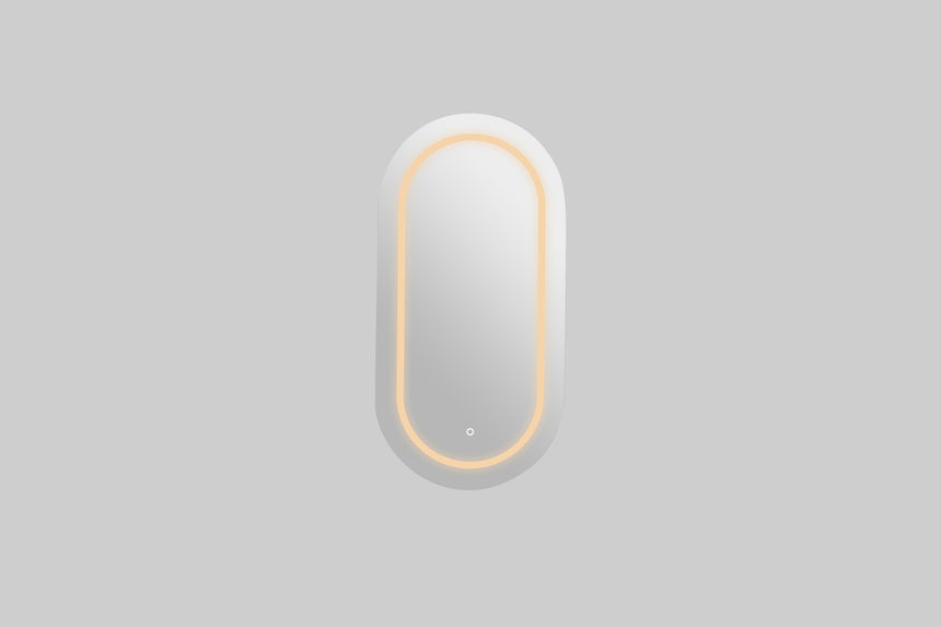 Lukka Allison Triple LED Shaving Cabinet allison LED shaving cabinet warm glow lighting detail by Tilemall