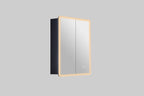 Avola PVC Triple LED Shaving Cabinet Matte Black