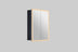 Avola PVC Triple LED Shaving Cabinet Matte Black