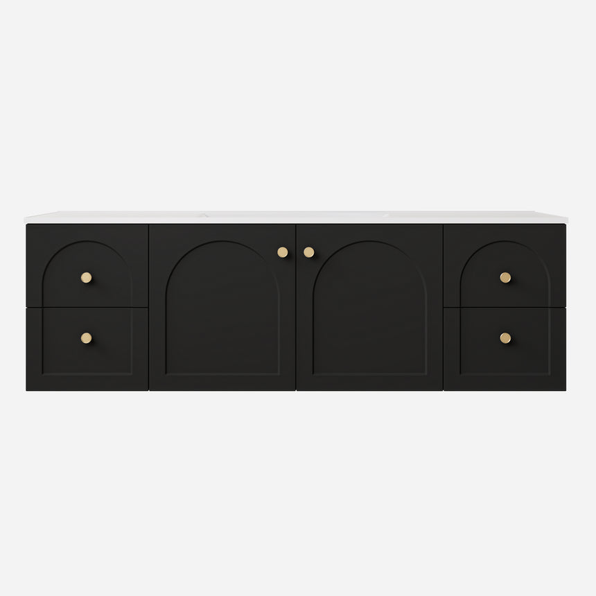 Chester Federation Wall Hung Cabinet Matte Black