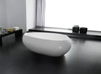 Voga Acrylic Freestanding bath Overflow 1700mm Matt White