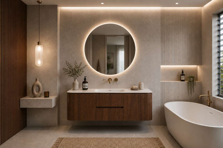 Ravello Wall Hung Vanity Mocha Oak