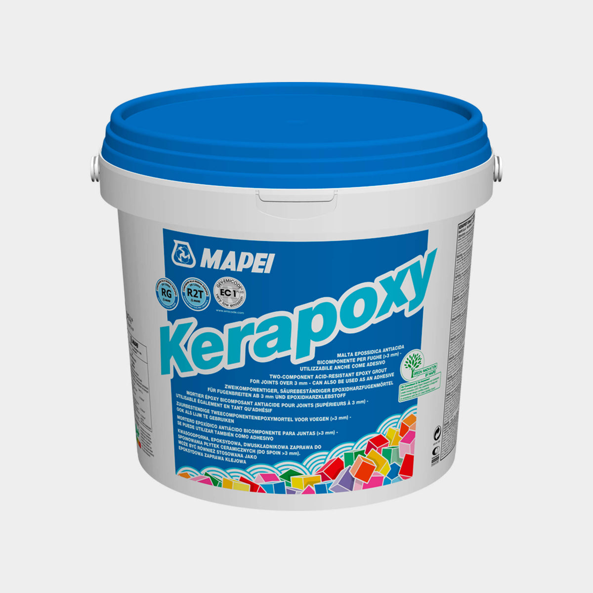 Mapei Kerapoxy 10kg silver grey epoxy grout by Tilemall, two-component acid-resistant tile grout