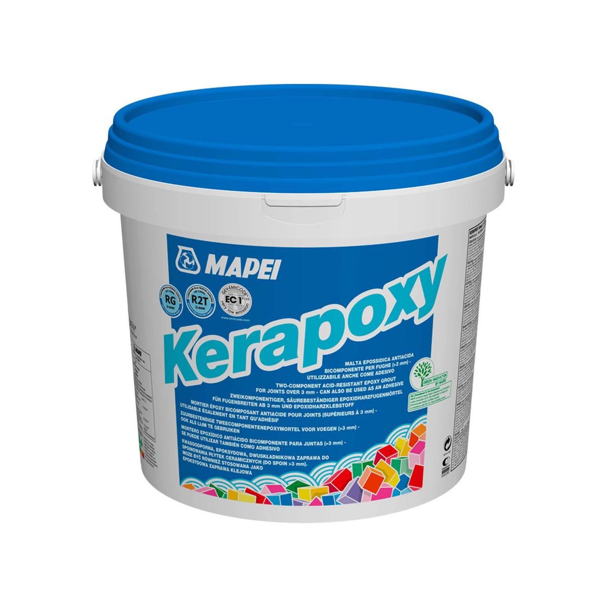 Mapei Kerapoxy 10kg white epoxy grout 10kg tub with blue lid by Tilemall
