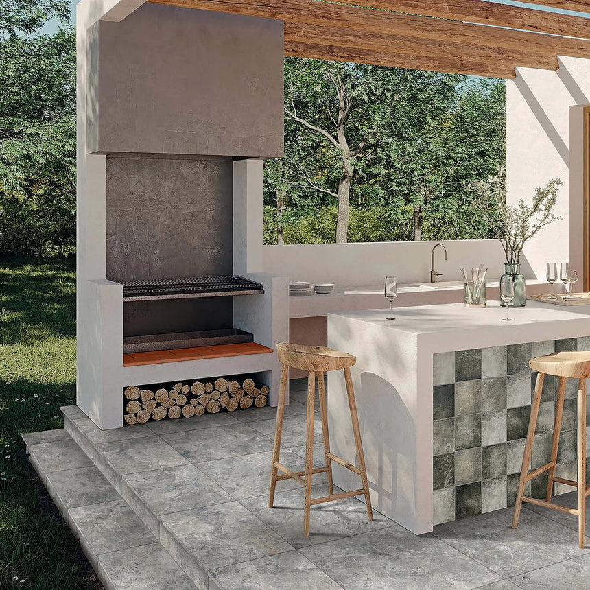 Karst Stone Coper 600x400 External Grey Stone Look Tiles Tilemall