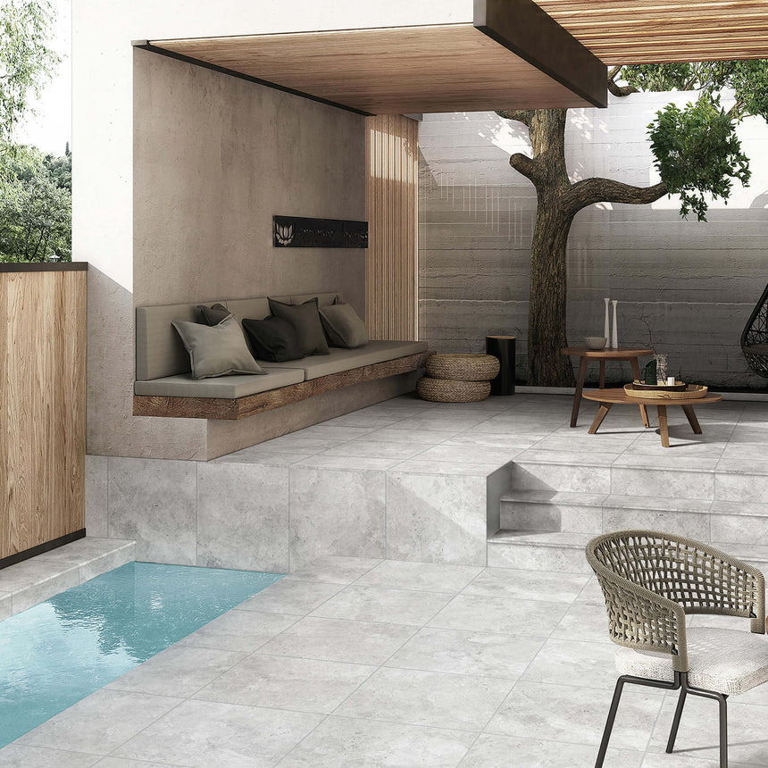 Karst Stone Coper 600x400 External White Stone Look Tiles Tilemall