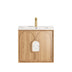 Laguna MK II Natural Woodland Oak Wall Hung Single Basin Vanity Ceramic Top