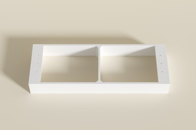 Kickboard 1190x435x150mm Gloss White