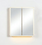 Avola PVC Triple LED Shaving Cabinet Matte White