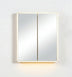 Avola PVC Triple LED Shaving Cabinet Matte White