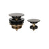 40mm Non Overflow Pop-up Waste with Pull-out Basket Brushed Gun Metal