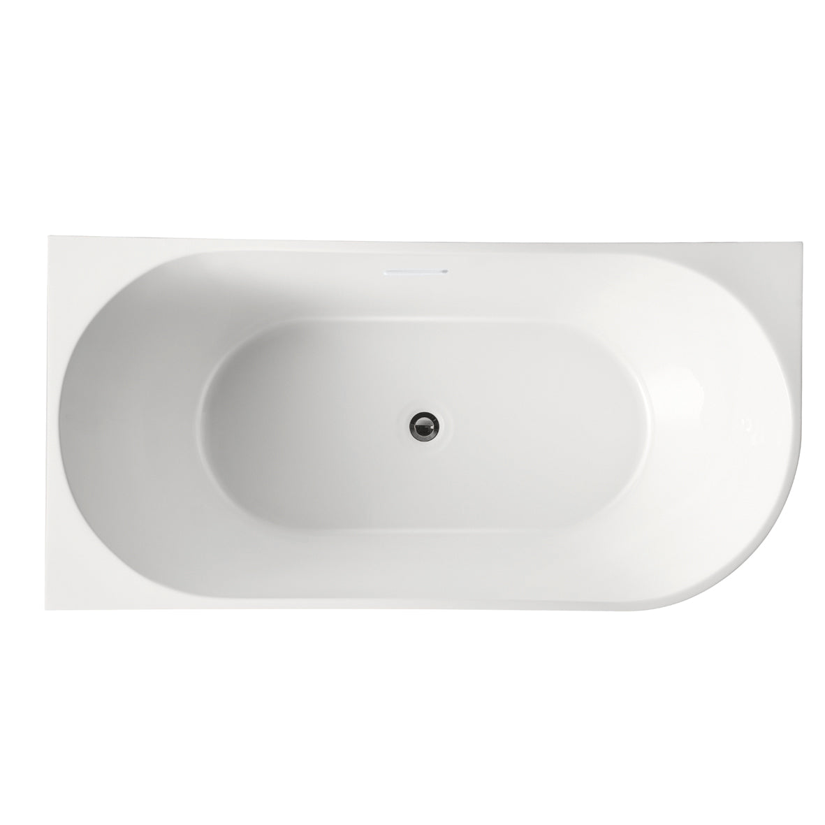 Lukka Bingie Skirt Bath Left Corner Overflow 1500mm Gloss White by Tilemall