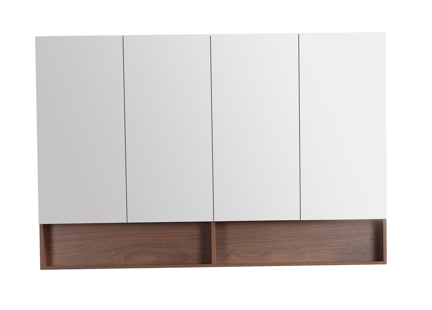 Lukka Clark Plywood Shaving Cabinet 1500x1000mm Clark Plywood cabinet with dual opening doors revealing three interior by Tilemall