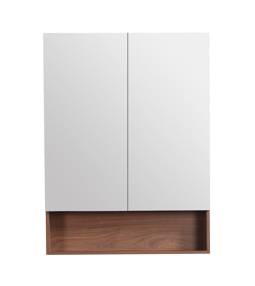 Lukka Clark Plywood 750x1000mm two-door shaving cabinet by Tilemall front view with mirror doors closed