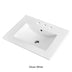 Crete Fine Ceramic Counter Top 3 Tap Hole Gloss white with Overflow 600mm