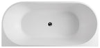 Dover Back to Wall Freestanding bath None Overflow 1700mm Gloss White