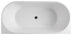 Dover Back to Wall Freestanding bath None Overflow 1700mm Gloss White