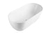 Ellips Slim Acrylic Freestanding bath None Overflow 1600mm Gloss White