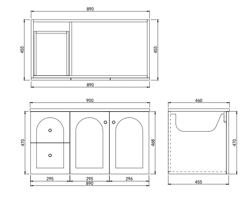 Chester Federation Wall Hung Cabinet Olive Green