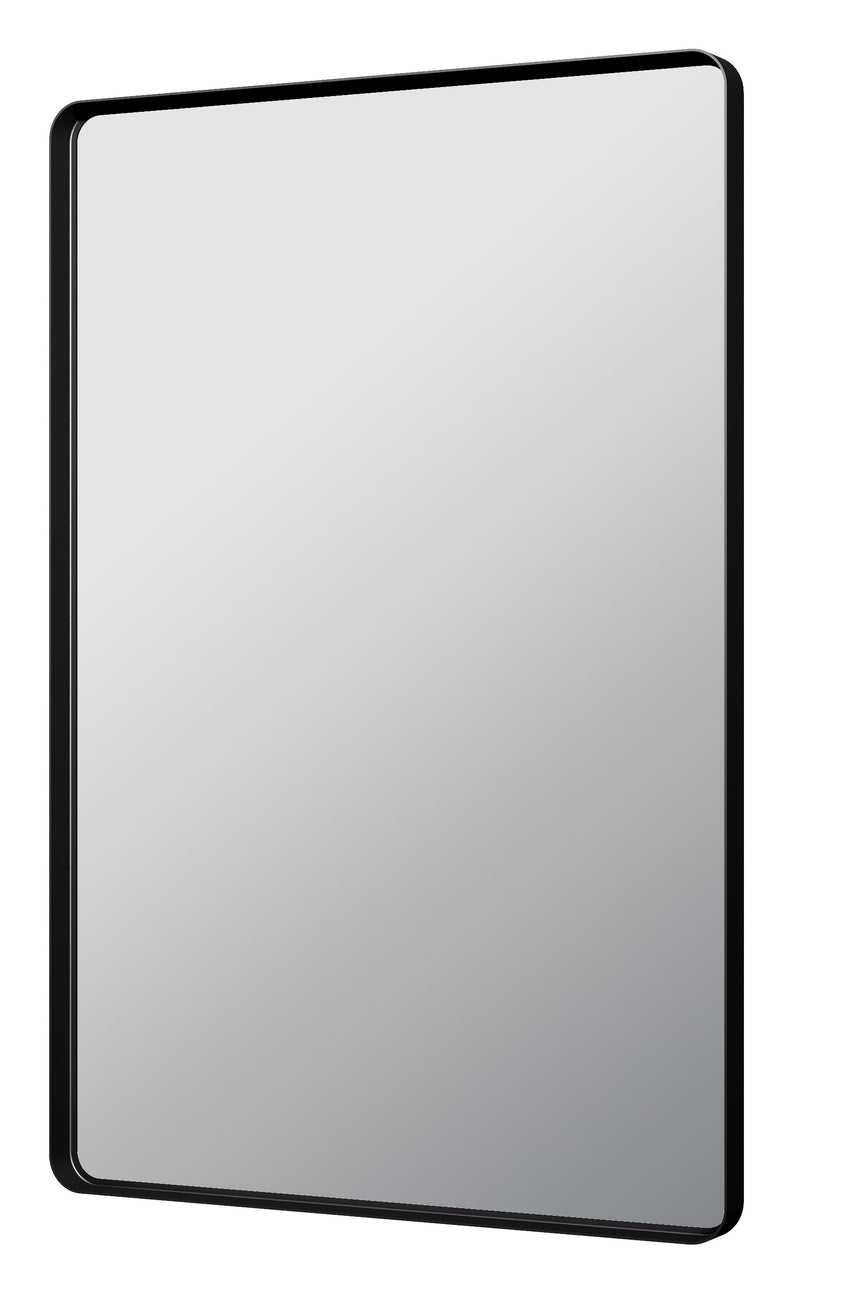 Lukka Recta 450x900mm matte black framed bathroom mirror by Tilemall