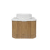 Agena Fluted Wood Grain Wall Hung Cabinet Prime Oak