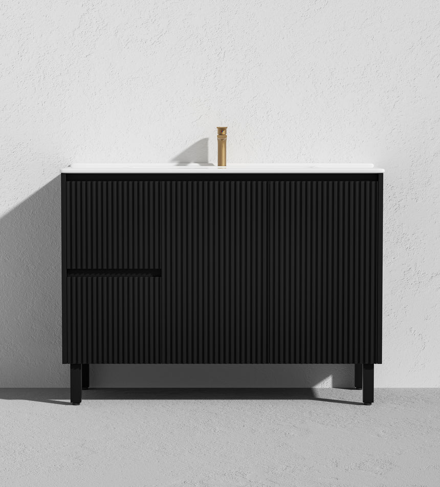 Crete Modern Free Standing Cabinet Matte Black