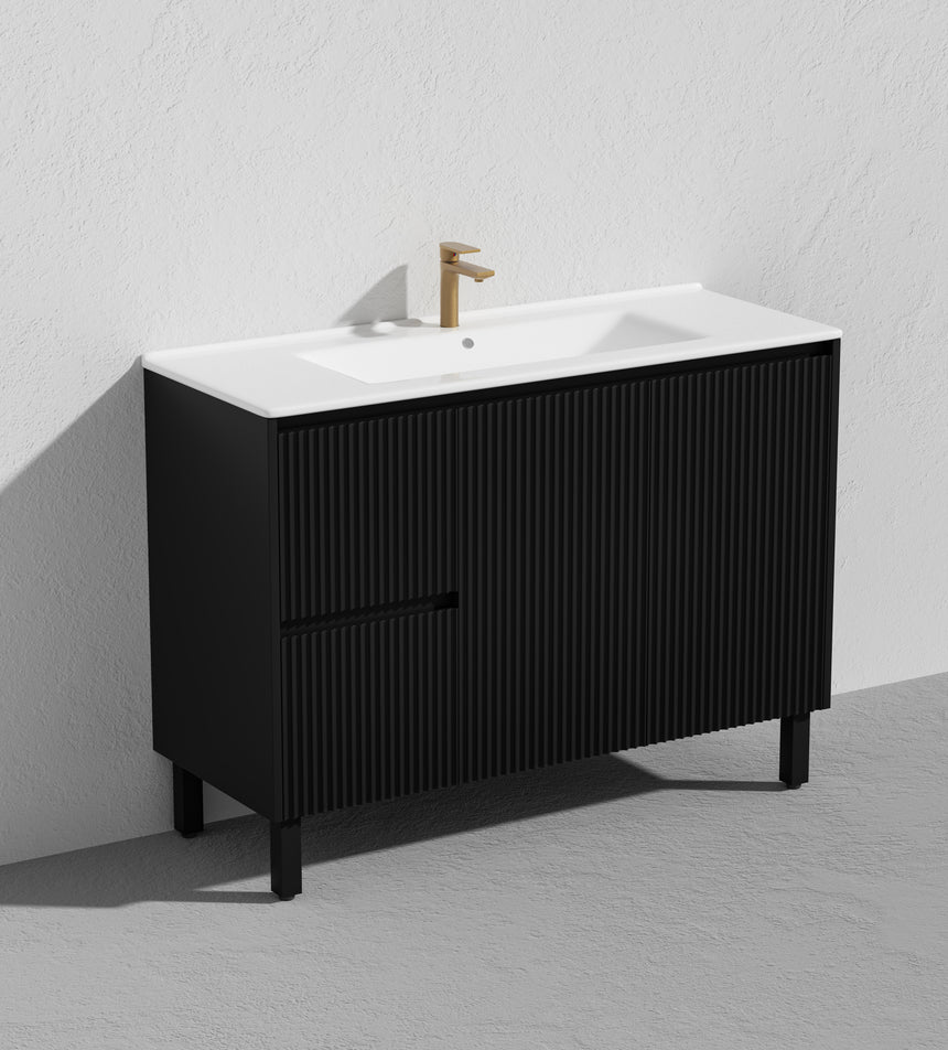Crete Modern Free Standing Cabinet Matte Black
