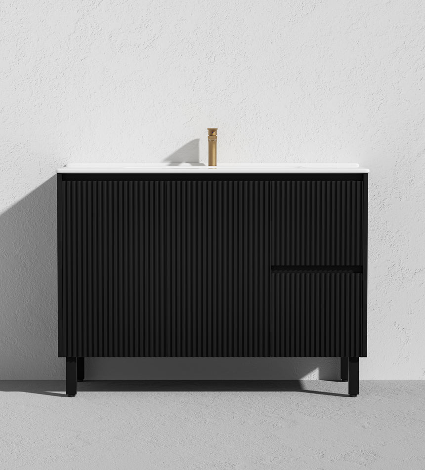 Crete Modern Free Standing Cabinet Matte Black