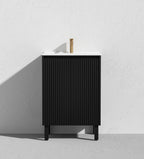 Crete Modern Free Standing Cabinet Matte Black