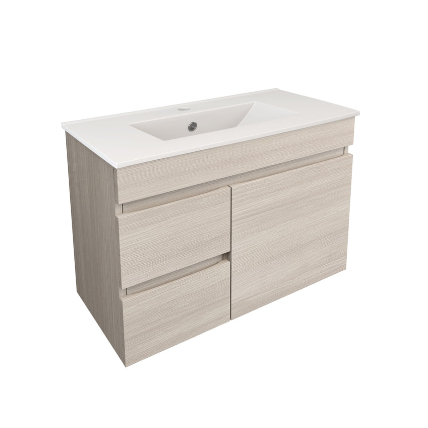 Camden Modern Wall Hung Ensuite Cabinet Coastal Oak