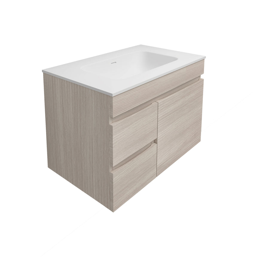 Camden Modern Wall Hung Cabinet Coastal Oak