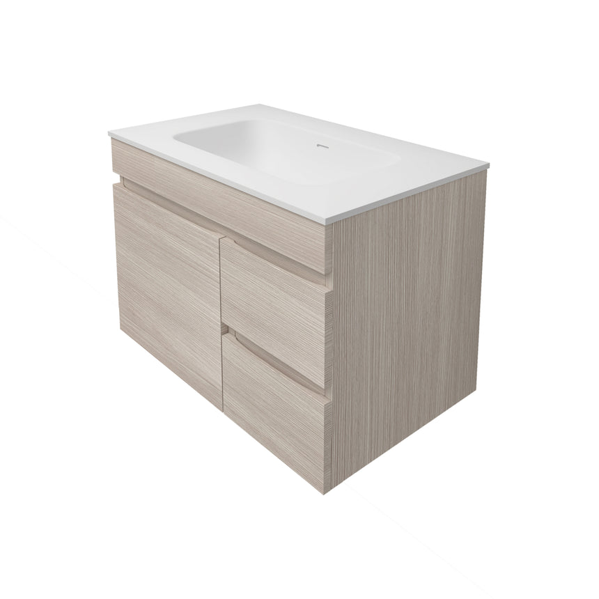 Camden Modern Wall Hung Cabinet Coastal Oak