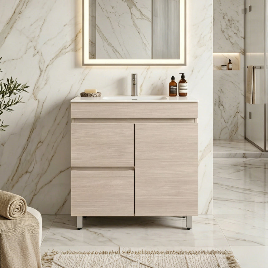 Camden Modern Free Standing Cabinet Coastal Oak