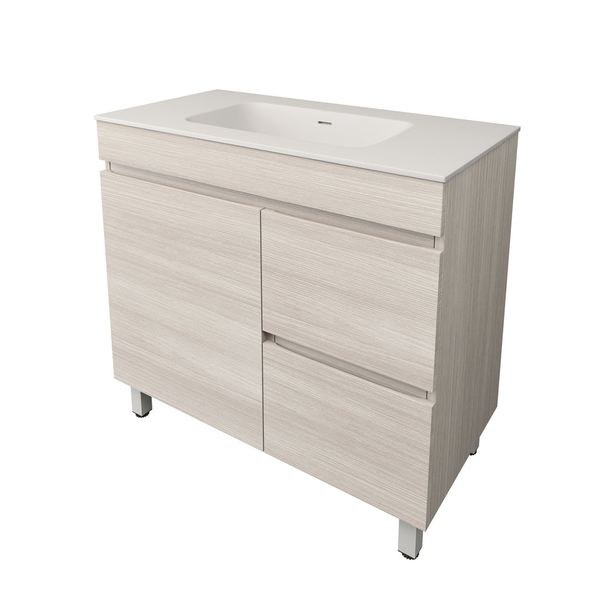 Camden Modern Free Standing Cabinet Coastal Oak