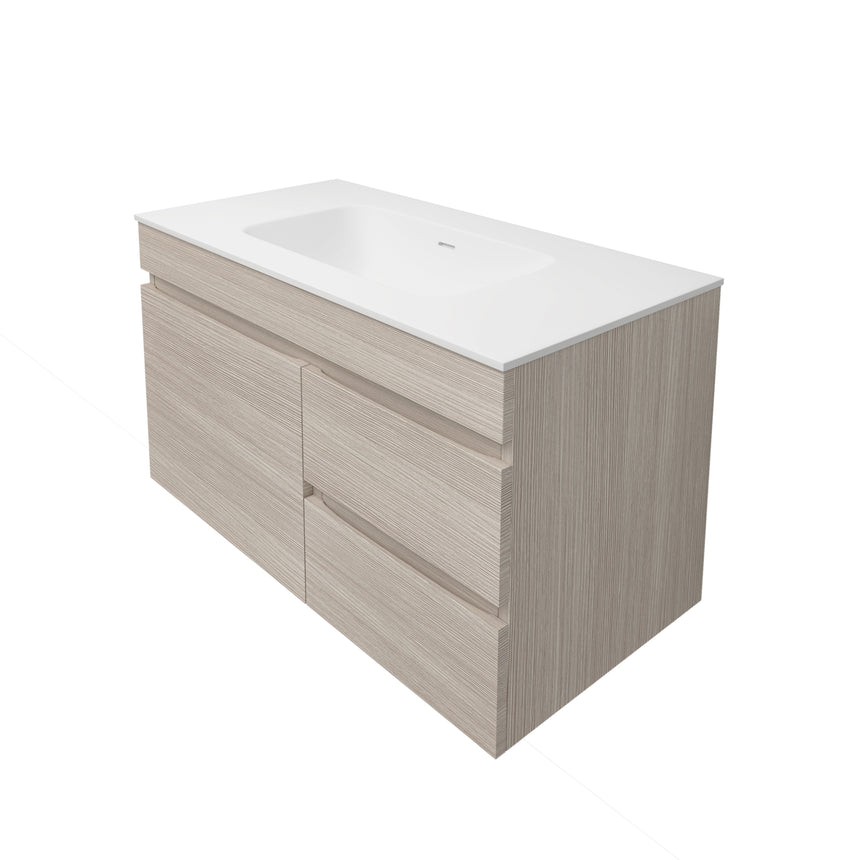 Camden Modern Wall Hung Cabinet Coastal Oak